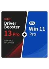 IObit Driver Booster 13 Pro 1 Year 3 PCs CD Key Global+MS Win 11 Pro  Pack